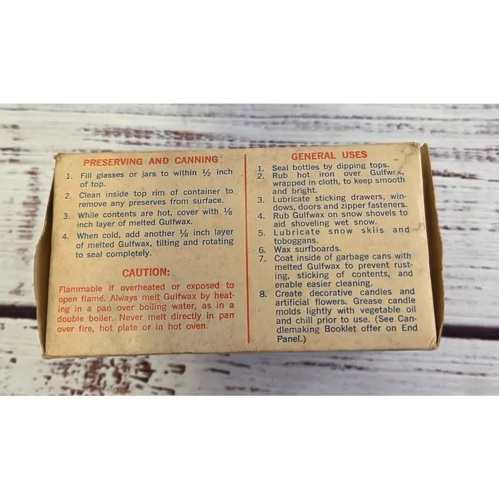 Gulfwax Household Paraffin Wax 1 Lb for Canning Candlemaking